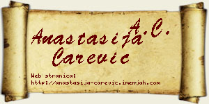 Anastasija Carević vizit kartica